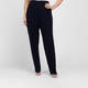 MARINA RINALDI NAVY PULL ON FRONT CREASE TROUSER 