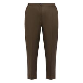 Marina Rinaldi Linen Cigarette Trousers Khaki Green - Plus Size Collection