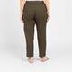 Marina Rinaldi Linen Cigarette Trousers Khaki Green