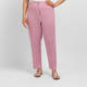 Marina Rinaldi Pure Linen Cigarette Trousers Pink 