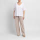 Marina Rinaldi Flax Linen Trousers Sand 