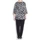 MARINA RINALDI monochrome embellished silk TUNIC