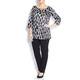 MARINA RINALDI monochrome embellished silk TUNIC