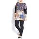 Marina Rinaldi baroque print jersey back TUNIC