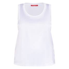 Marina Rinaldi Satin and Jersey Vest White  - Plus Size Collection