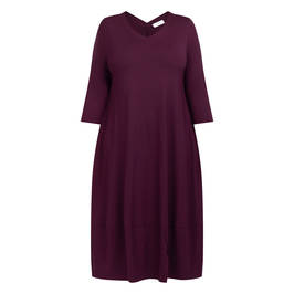 Noen Jersey Dress Burgundy  - Plus Size Collection