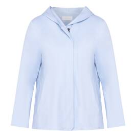 Noen Zip Up Jersey Hoodie Pale Blue - Plus Size Collection
