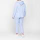 Noen Zip Up Jersey Hoodie Pale Blue