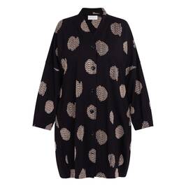 Noen Spot Print Jersey Jacket Black - Plus Size Collection