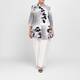 Noen Jersey Flared Trousers White