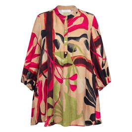 Noen Abstract Print Long Shirt Multicolour - Plus Size Collection