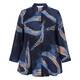 Noen Long Shirt Abstract Print Navy