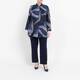 Noen Long Shirt Abstract Print Navy