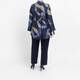 Noen Long Shirt Abstract Print Navy