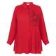 Noen Flax Linen Embroidered Shirt Red