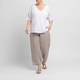 Noen Linen Cropped Trousers Sand 