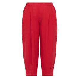 Noen Flax Linen Trousers Red - Plus Size Collection