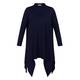 Noen Jersey Mockneck Asymmetric Tunic Navy