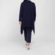 Noen Jersey Mockneck Asymmetric Tunic Navy