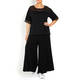 ELENA MIRO WIDE LEG TROUSERS BLACK 