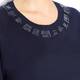 PERSONA beaded neckline navy SWEATER