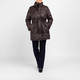 PERSONA BY MARINA RINALDI FAUX-LEATHER PUFFER BROWN