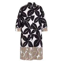 Persona by Marina Rinaldi Printed Shirt Dress Khaki - Plus Size Collection