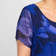 Persona by Marina Rinaldi Floral Print Dress Optional Sleeve Blue 