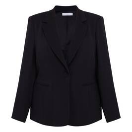 Persona by Marina Rinaldi Single Button Blazer Black - Plus Size Collection