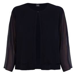 Persona by Marina Rinaldi Georgette Jacket Navy  - Plus Size Collection