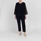 Persona by Marina Rinaldi Georgette Jacket Navy 
