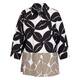 Persona by Marina Rinaldi Cotton Poplin Printed Shirt Khaki