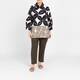 Persona by Marina Rinaldi Cotton Poplin Printed Shirt Khaki