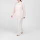 Persona by Marina Rinaldi Georgette Shirt With Flounce Vanilla