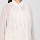 Persona by Marina Rinaldi Georgette Shirt With Flounce Vanilla