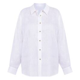 Persona by Marina Rinaldi Linen Shirt White  - Plus Size Collection