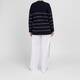 Persona by Marina Rinaldi Collared Striped Sweater Navy 