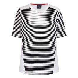 Persona by Marina Rinaldi Stripe T-Shirt Black - Plus Size Collection