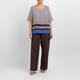 Persona by Marina Rinaldi Flax Linen Cargo Trousers Brown