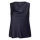 Persona by Marina Rinaldi Satin Top Navy Optional Sleeve