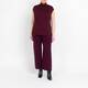 Persona by Marina Rinaldi Jersey Polo-Neck Top Burgundy