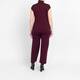 Persona by Marina Rinaldi Jersey Polo-Neck Top Burgundy