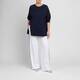 Persona by Marina Rinaldi Jersey Zip Detail Tunic Navy 
