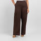 Persona by Marina Rinaldi Flax Linen Cargo Trousers Brown