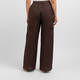 Persona by Marina Rinaldi Flax Linen Cargo Trousers Brown