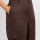 Persona by Marina Rinaldi Flax Linen Cargo Trousers Brown
