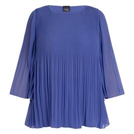 Persona by Marina Rinaldi Pleated Tunic Cornflower Blue - Plus Size Collection