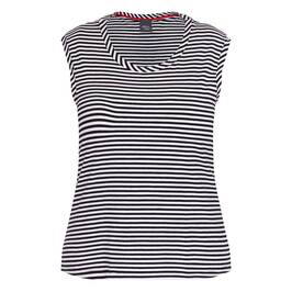 Persona by Marina Rinaldi Stripe Vest Black and White - Plus Size Collection