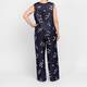 Persona by Marina Rinaldi Satin Leaf Print Vest Navy