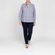 Persona by Marina Rinaldi Stripe Cotton Shirt Navy